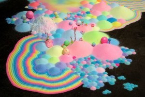 Colorful Art Made From Sugar