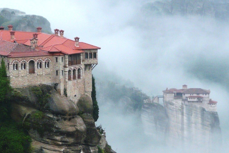 Meteora Greece Clouds Floating