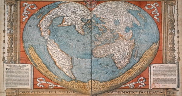 Ancient Maps Heart Earth Og