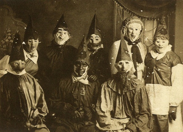 Creepy Vintage Halloween Costumes Pointy Hats