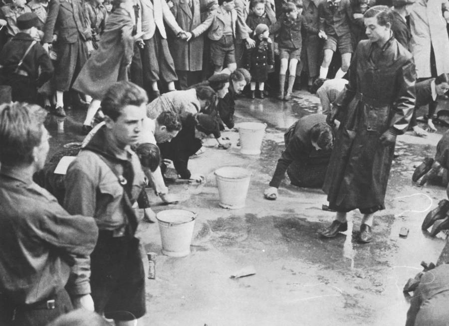 Hitler Youth Street Cleaning