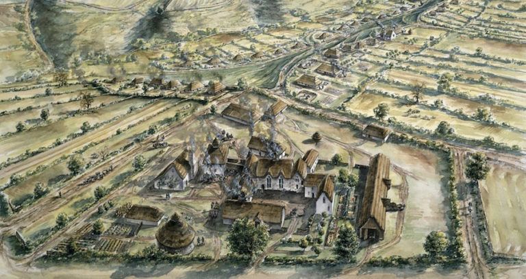 English Cemetery Medieval Village Og