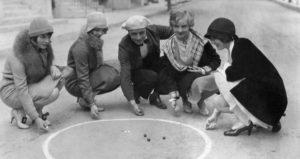 Flappers Playing Marbles