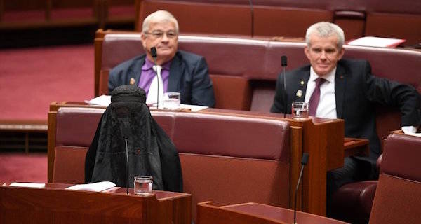 Burqa Austalia Parliament