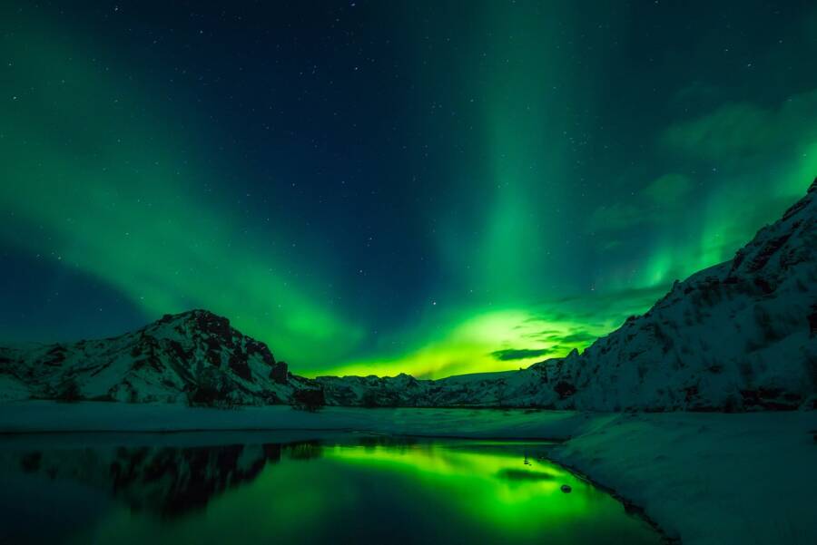 Green Aurora Borealis