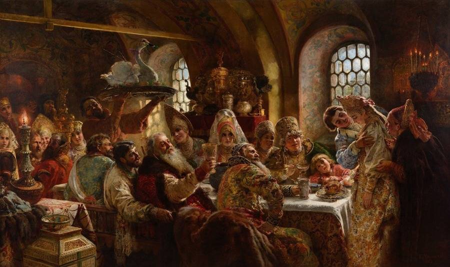 Medieval Foods At Dinner
