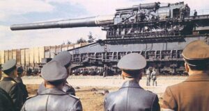 Hitler Admiring Schwerer Gustav Featured