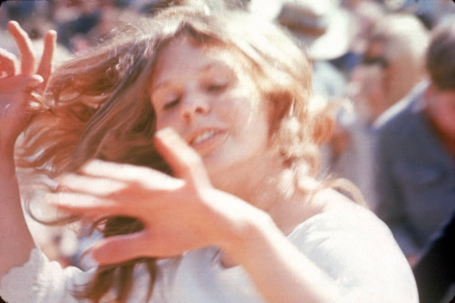 Hippie Dancing At Festival