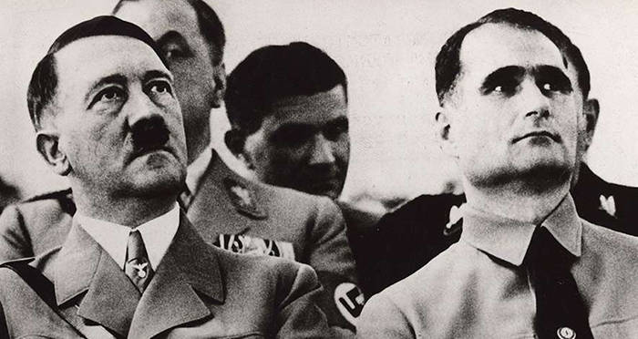 Close Crop Hitler And Hess