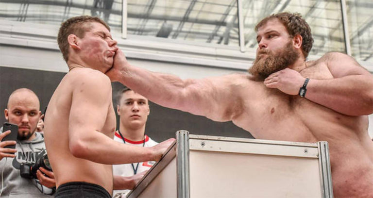 Russian Male Slapping Champion Featured