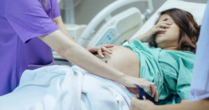 Pregnant Woman In Labor