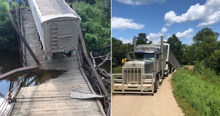 Collapsed Northwood Bridge And Truck