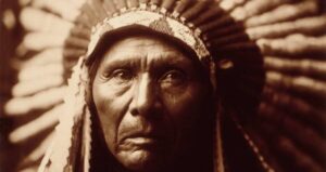 Old Native American With Head Dress
