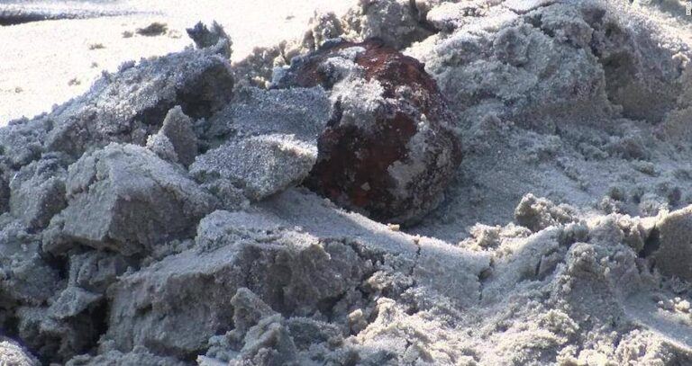 Civil War Cannonball In The Sand Copy