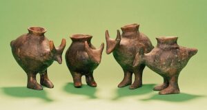 Four Prehistoric Baby Bottles