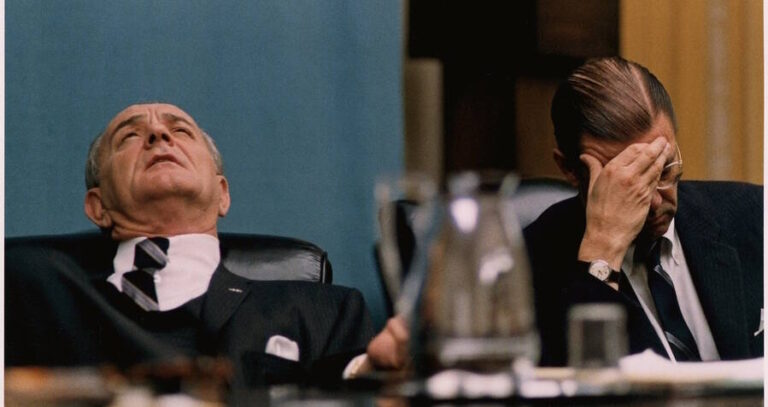 President Johnson And Senator Mcnamara Og