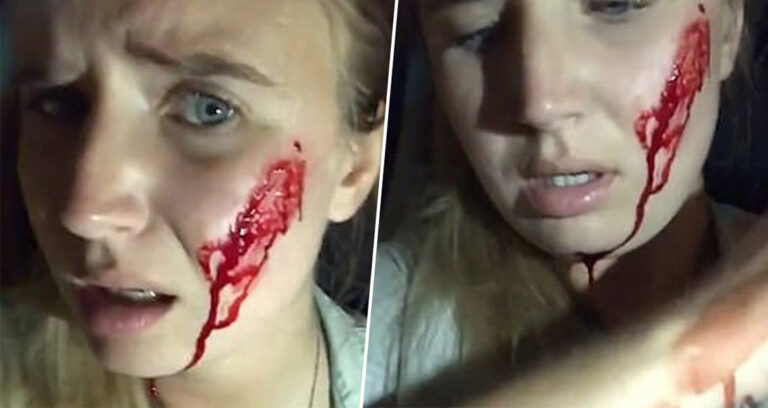 VEGAN ACTIVIST COVERED IN BLOOD FEATURED