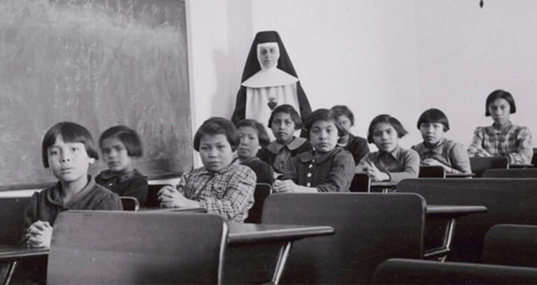 Children Before Nun In Reform School Featured