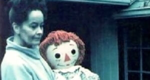 Lorraine Warren Holding Annabelle Featured