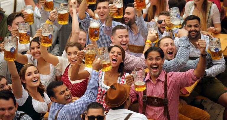 Oktoberfest Visitors Cheers