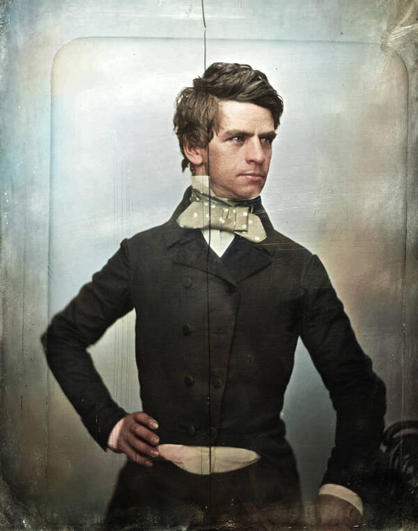 Colorized Portrait Of Nathaniel Banks