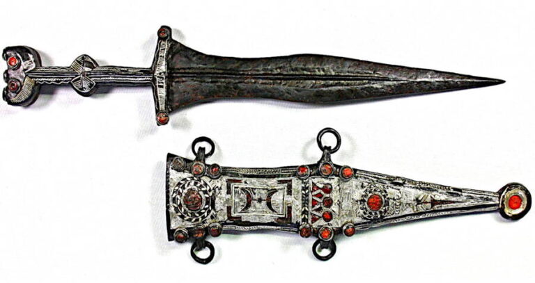 Ancient Roman Dagger And Its Sheath