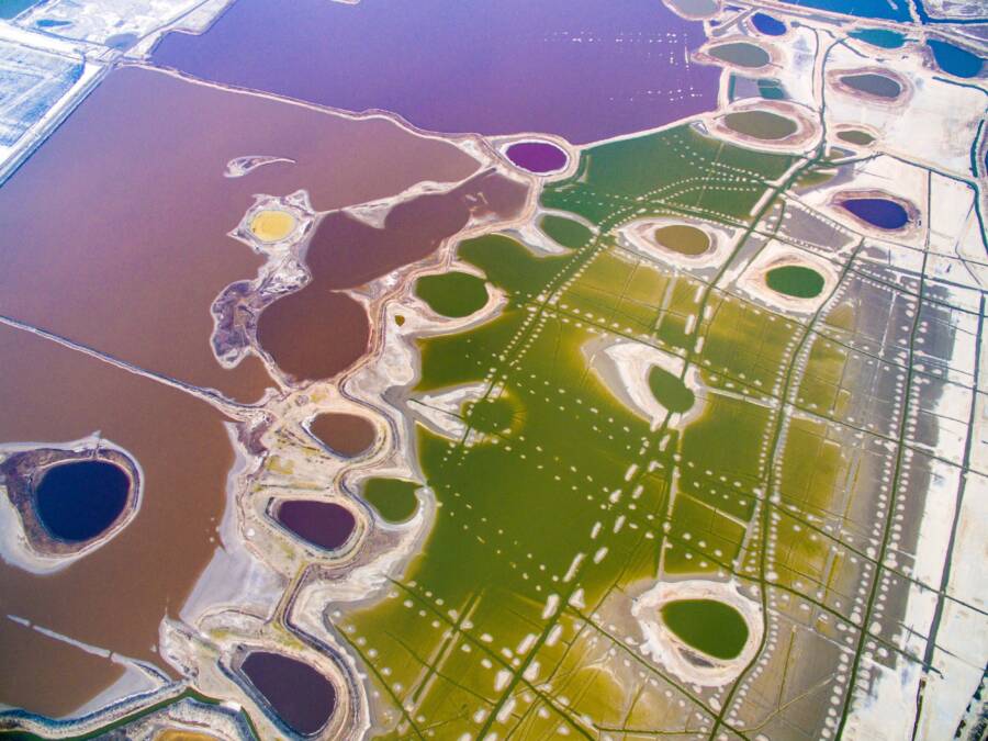 Aerial View Of Yuncheng Salt Lake
