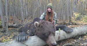 Alexandra Tyutcheva With Brown Bear