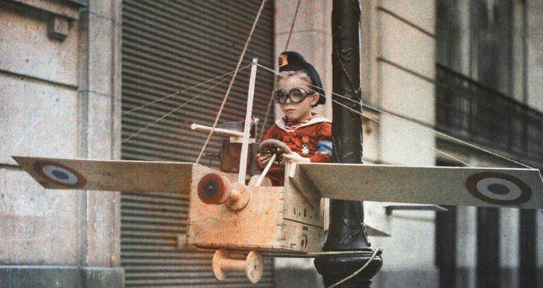 Boy Pilot Glasses Lamppost