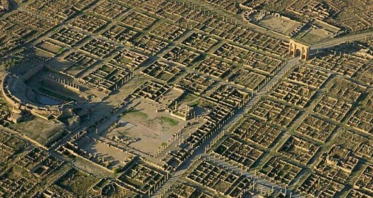 Aerial View Of Timgads Street Grid