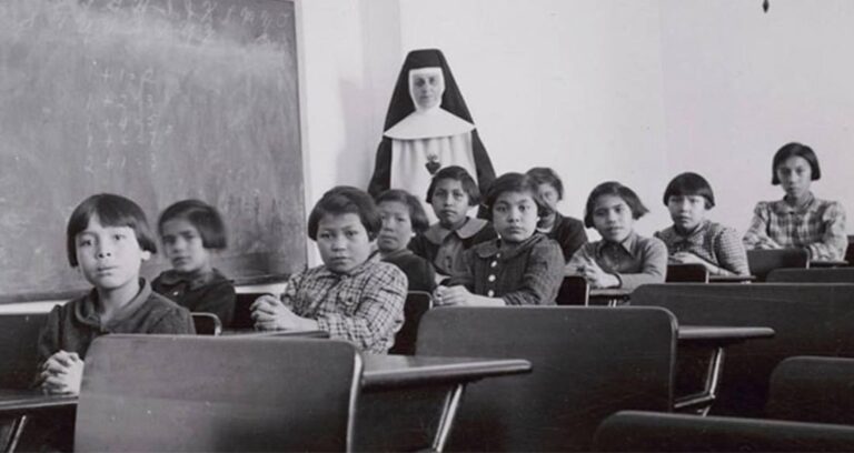 Children Before Nun In Reform School Featured