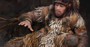 Illustration Of Stone Age Person Dancing