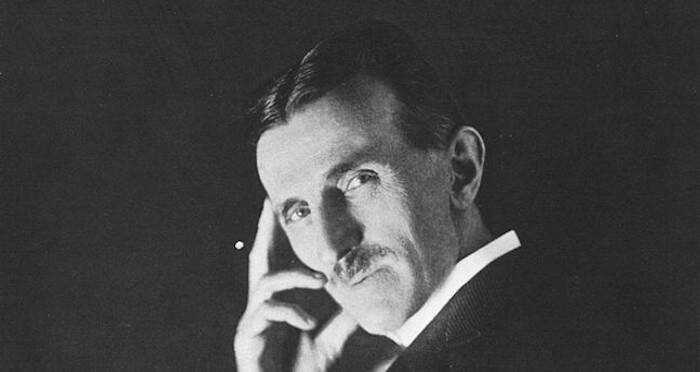 Nikola Tesla Looking To The Side
