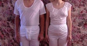 Man And Woman In Mormon Underwear Featured