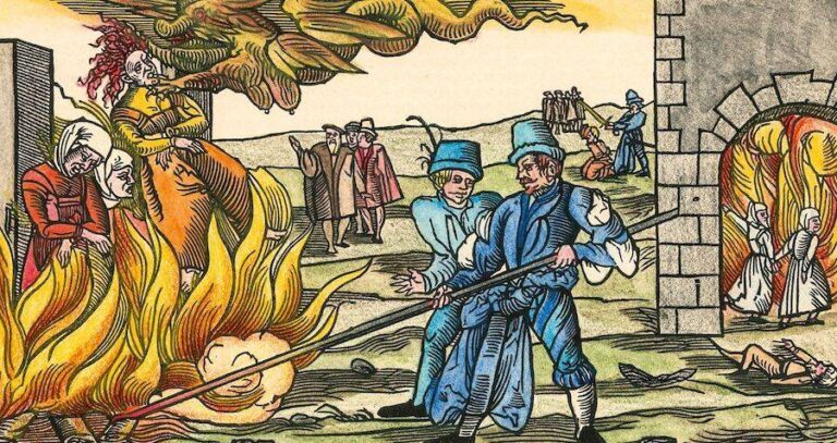 Men Burning Witch