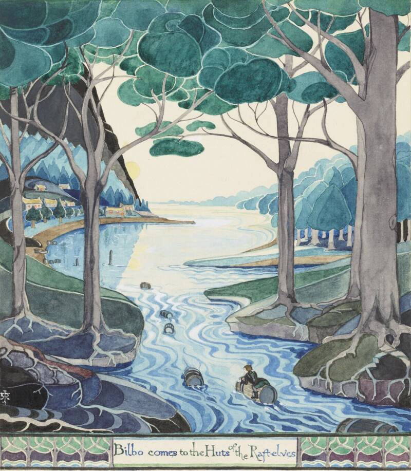 Bilbo Comes To The Huts Of Raft Elves