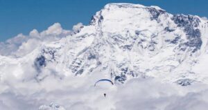 Paraglider Above Mount Everest