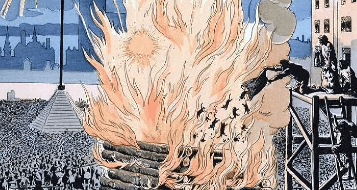 Paris Burning Cats Bonfire