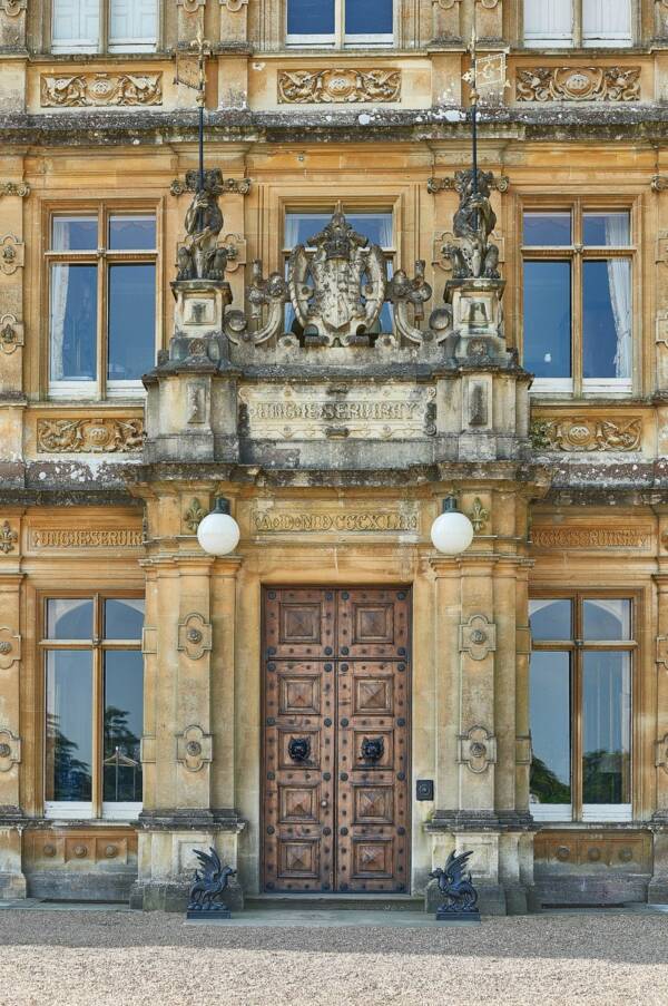 Front Door Of Highclere Castle In Hampshire England