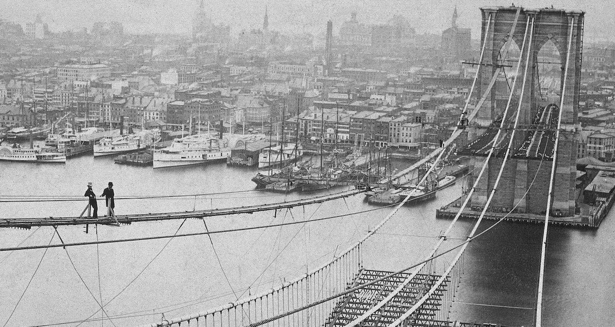 Brooklyn Bridge Construction Featured